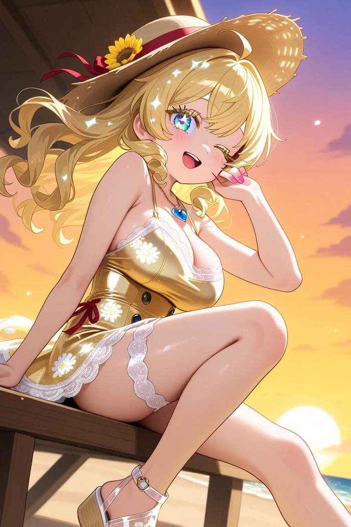 Hình anime nữ tóc dài cute đáng yêu