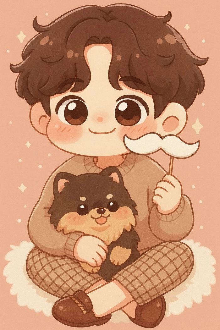 Hình chibi V BTS dễ thương đáng yêu