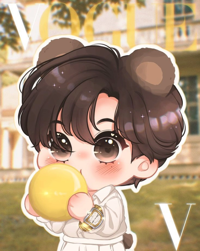 Hình chibi V BTS dễ thương siêu kute