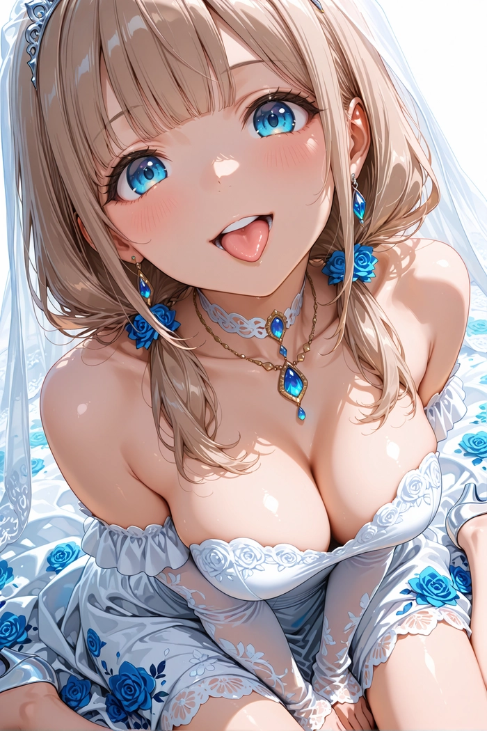 Hình gái anime lè lưỡi đẹp dễ thương