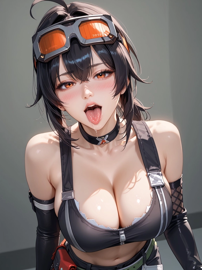 Hình gái anime lè lưỡi lạnh lùng cuốn hút