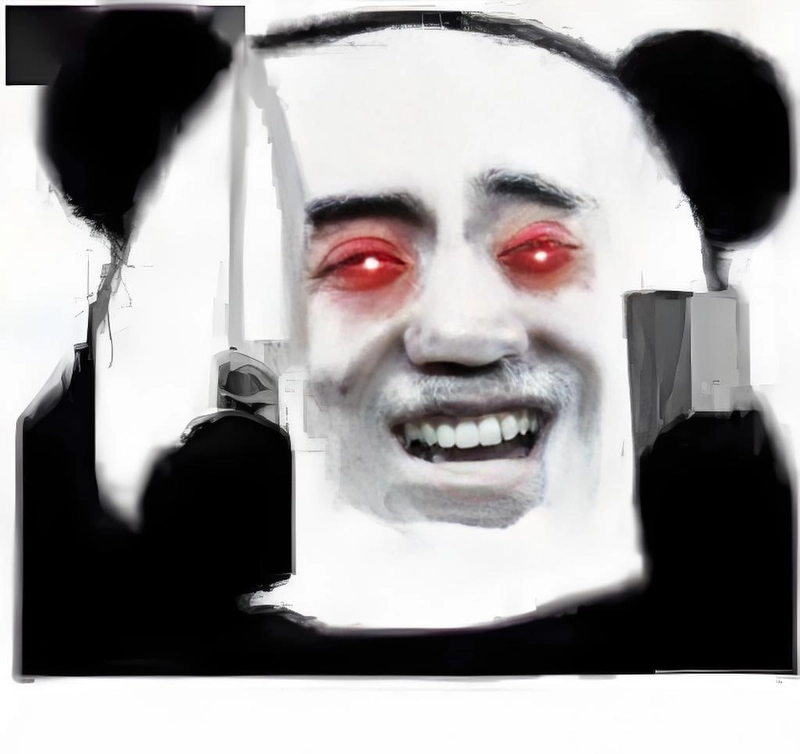 Hình gấu trúc meme kinh dị chất chơi