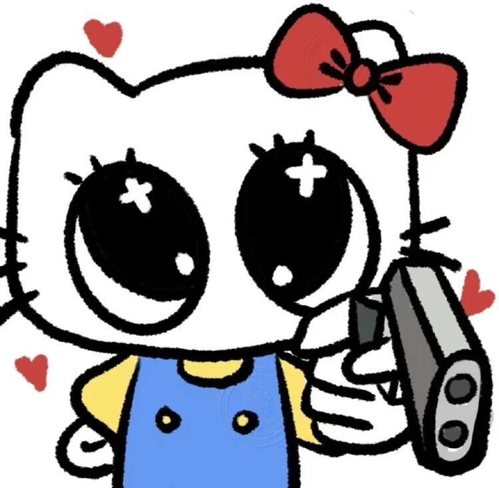 Hình meme Hello Kitty cười ngất