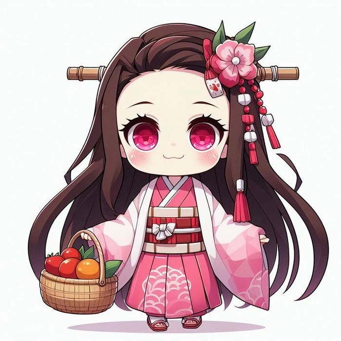 Hình nền Nezuko cute chibi ngọt ngào