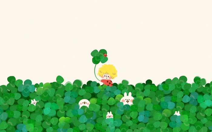 Hình nền avatar cỏ 4 lá cute tươi sáng