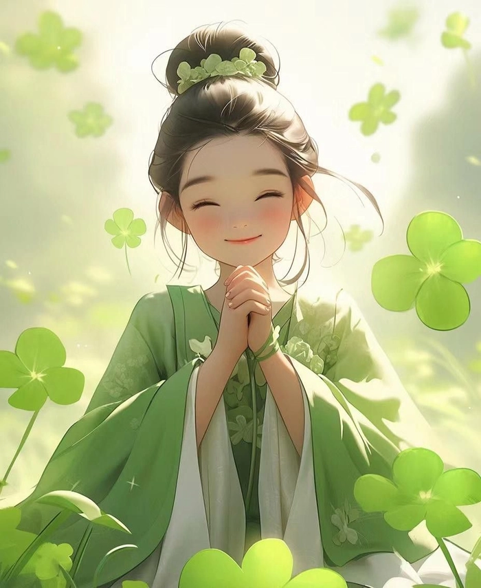 Hình nền cute cỏ 4 lá nổi bật