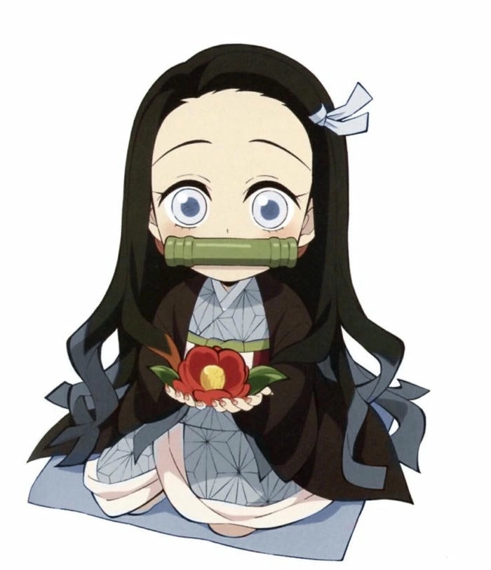 Hình vẽ Nezuko chibi anime dễ thương