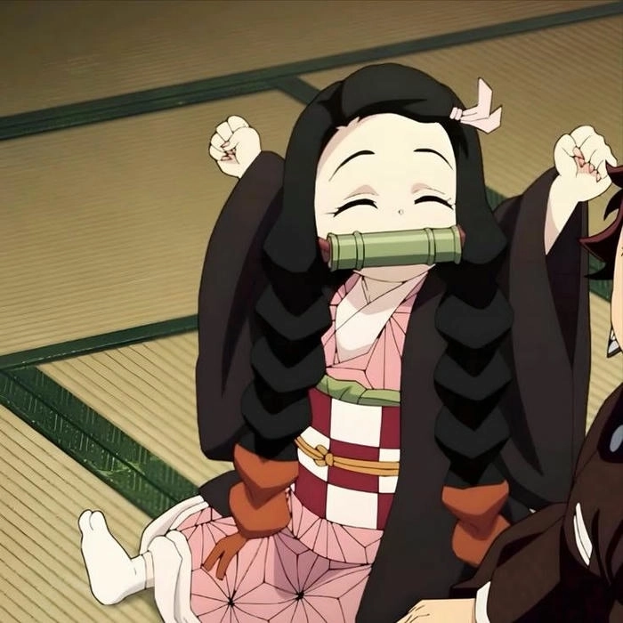 Hình vẽ Nezuko chibi đáng yêu lung linh