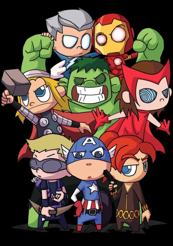 Khoảnh khắc Avenger chibi cute cực xinh xắn