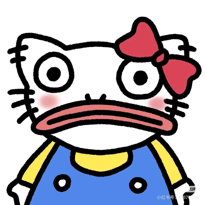 Meme Hello Kitty dỗi hài hước