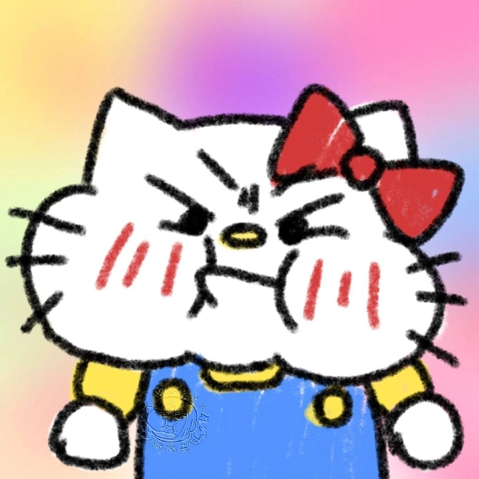 Meme Hello Kitty sticker dễ thương