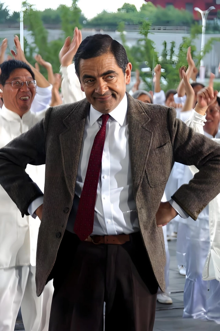 Meme Mr Bean cười ra nước mắt