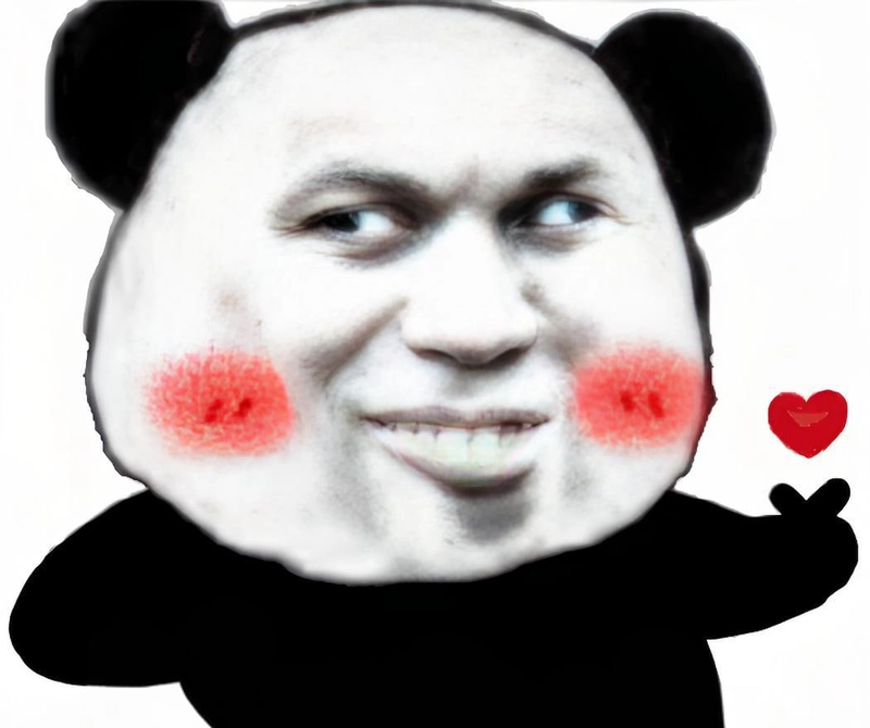Meme gấu trúc bắn tim cực chất