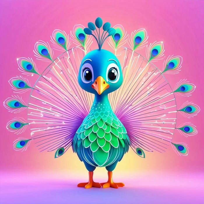 Ảnh 3D cute anime đầy màu sắc