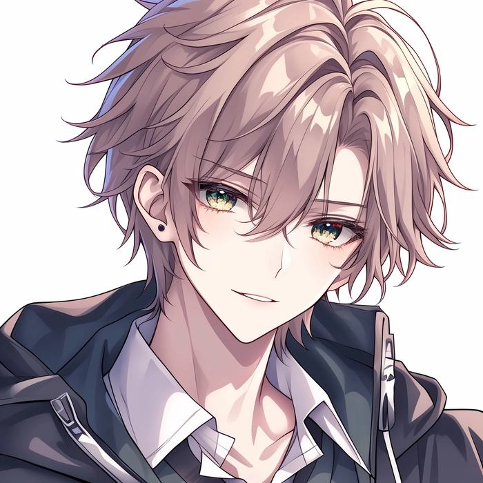 Ảnh Anime nam tóc nâu học sinh