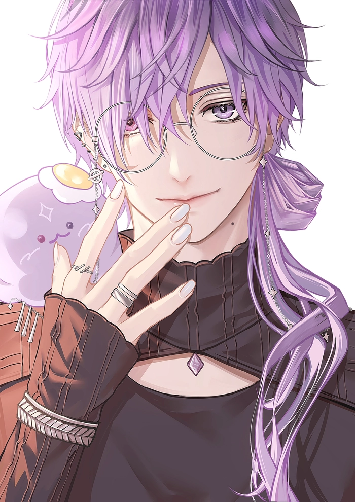 Ảnh anime boy tóc tím nổi bật