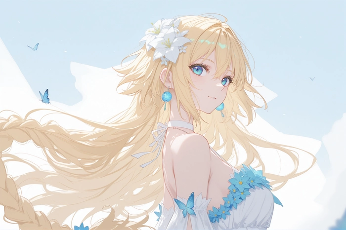Ảnh anime girl tóc vàng đẹp
