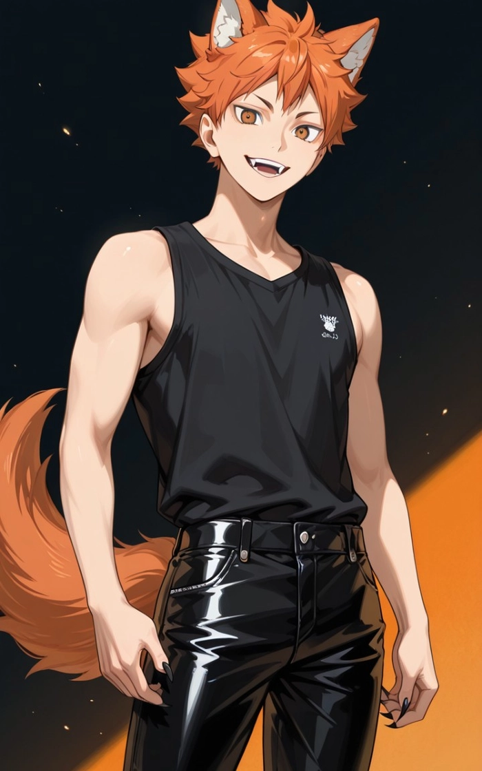 Ảnh anime nam tóc cam cá tính