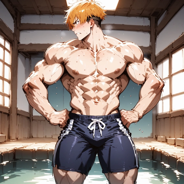 Ảnh anime nam tóc cam cuốn hút