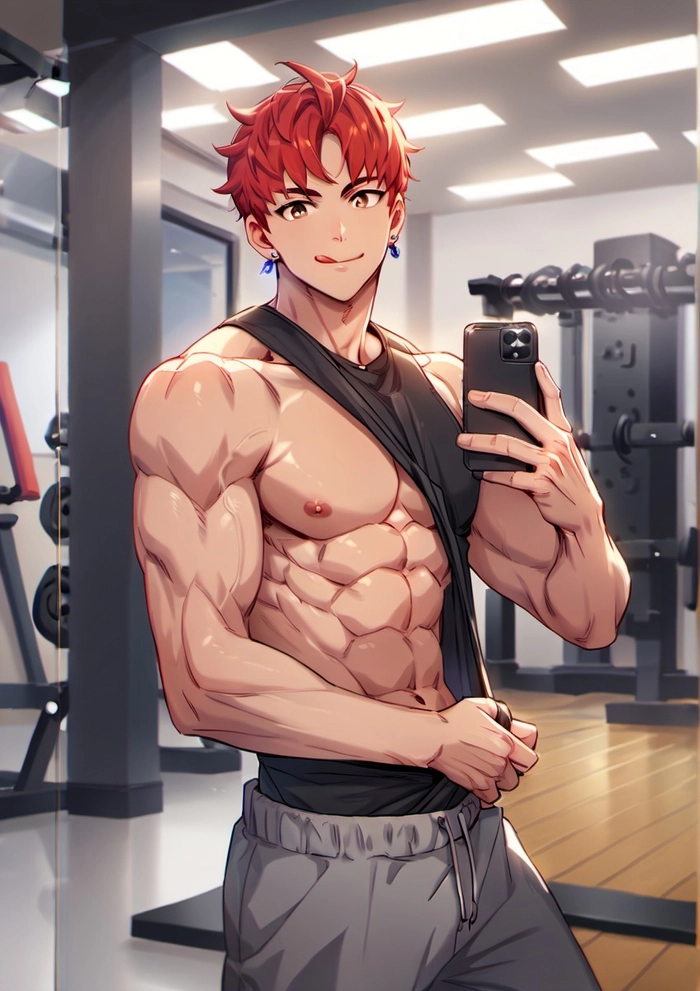 Ảnh anime nam tóc đỏ ngầu