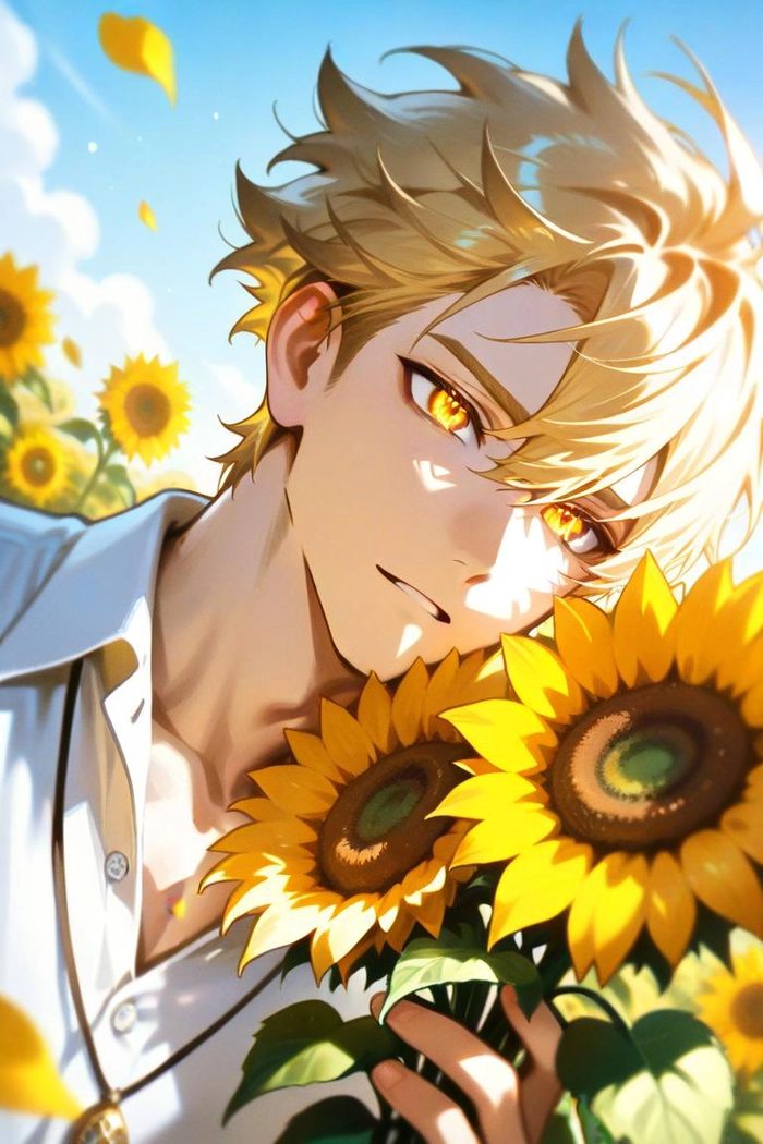 Ảnh anime nam tóc vàng ấn tượng