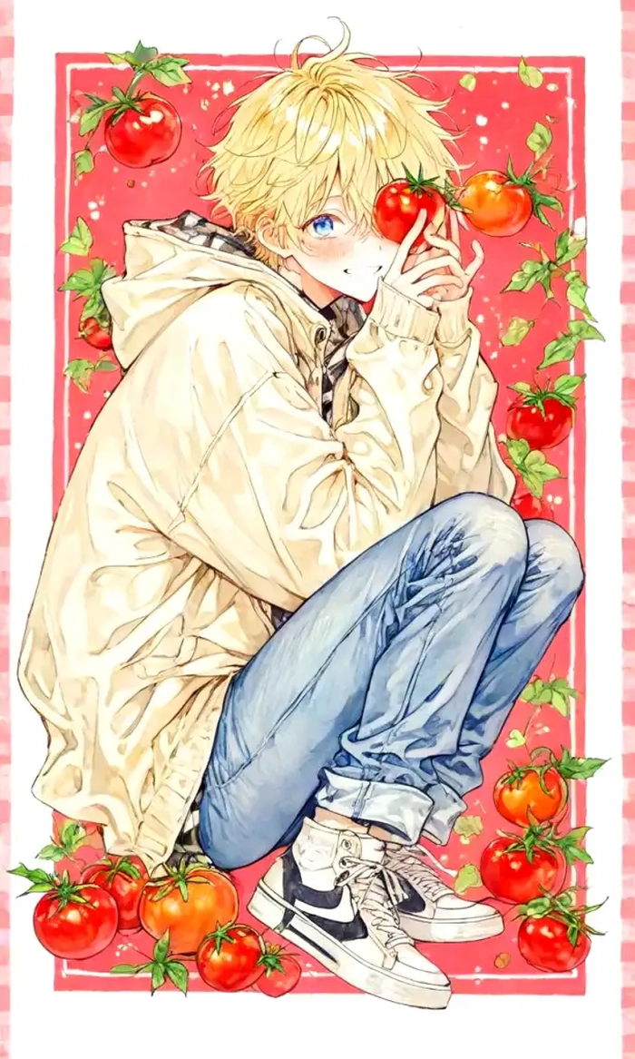 Ảnh anime nam tóc vàng cuốn hút