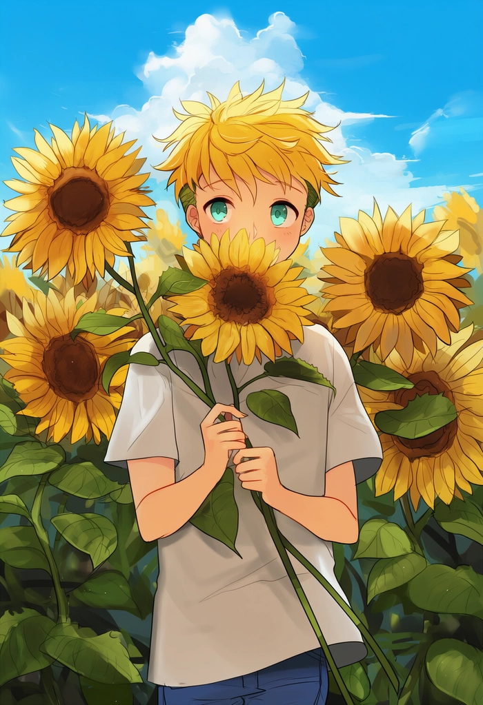 Ảnh anime nam tóc vàng dễ thương