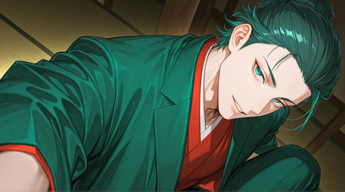 Ảnh anime nam tóc xanh lãng tử