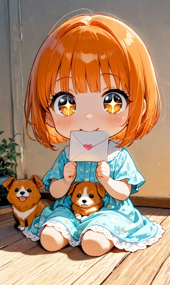 Ảnh anime nữ tóc cam dễ thương quyến rũ