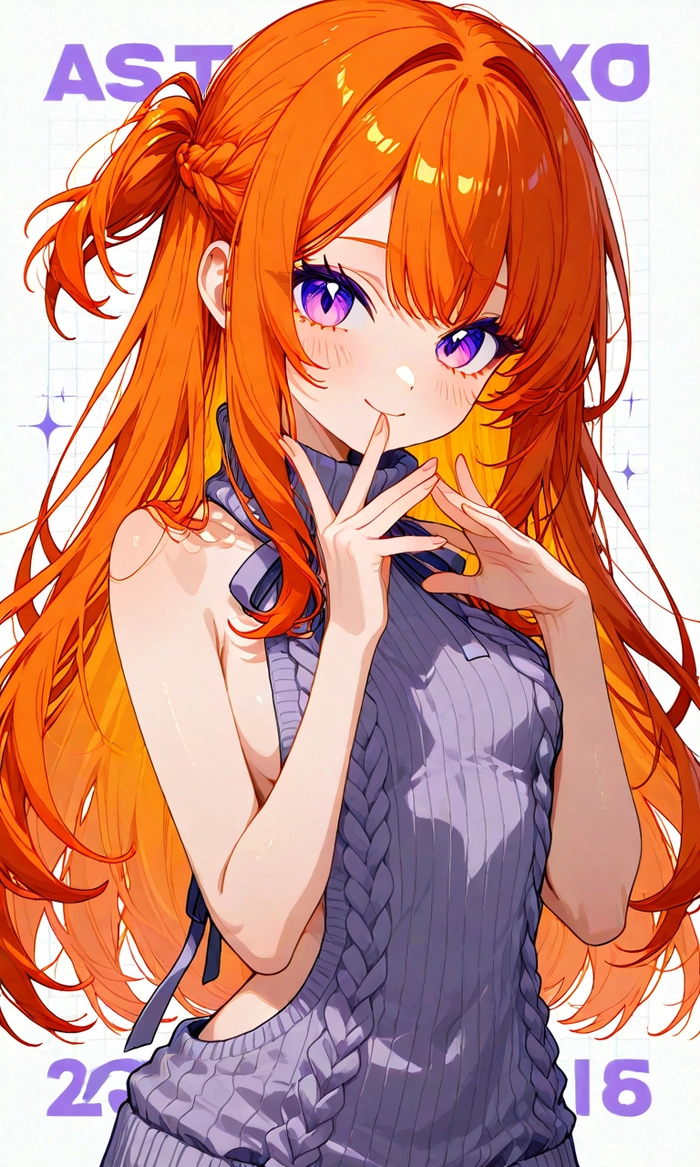 Ảnh anime nữ tóc cam dịu dàng và cuốn hút