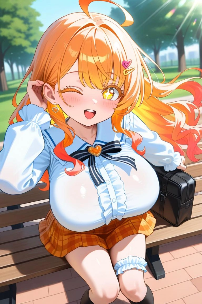 Ảnh anime nữ tóc cam lạnh lùng sexy