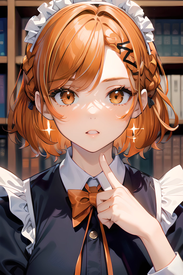 Ảnh anime nữ tóc cam phong cách hấp dẫn