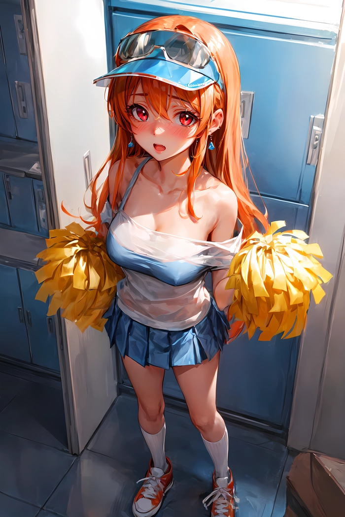 Ảnh anime nữ tóc cam quyến rũ