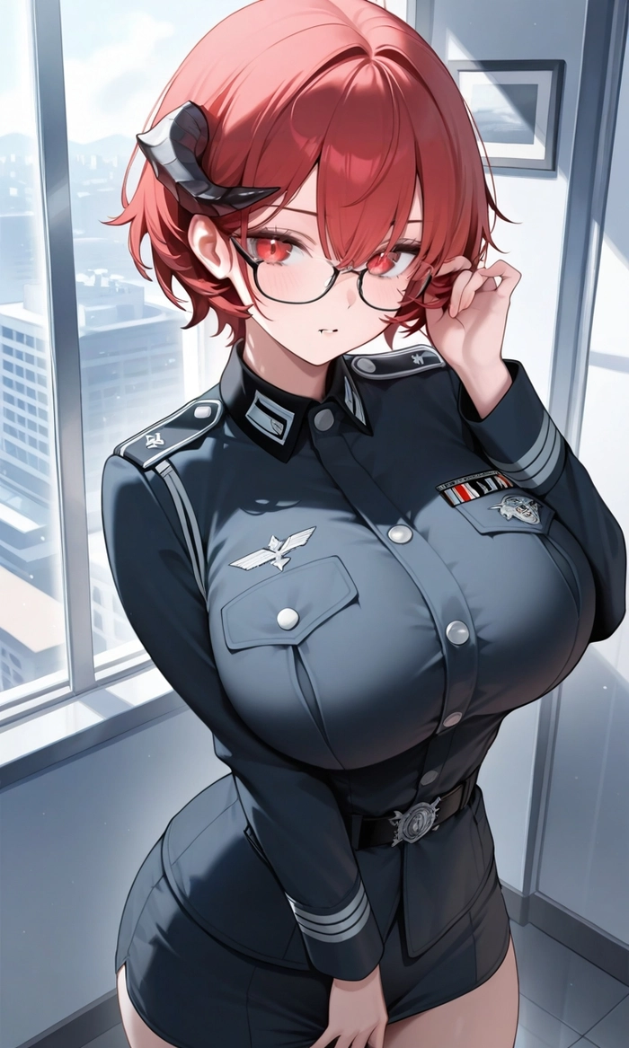 Ảnh anime nữ tóc đỏ dễ thương và tinh tế