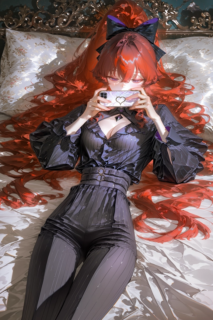 Ảnh anime nữ tóc đỏ dịu dàng nhưng cá tính