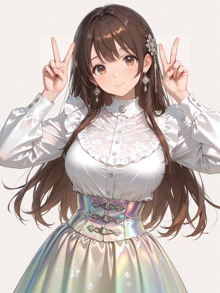 Ảnh anime nữ tóc nâu cuốn hút