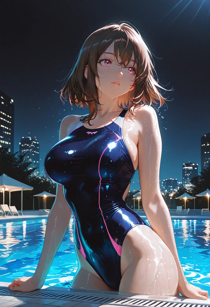 Ảnh anime nữ tóc nâu ngầu lòi