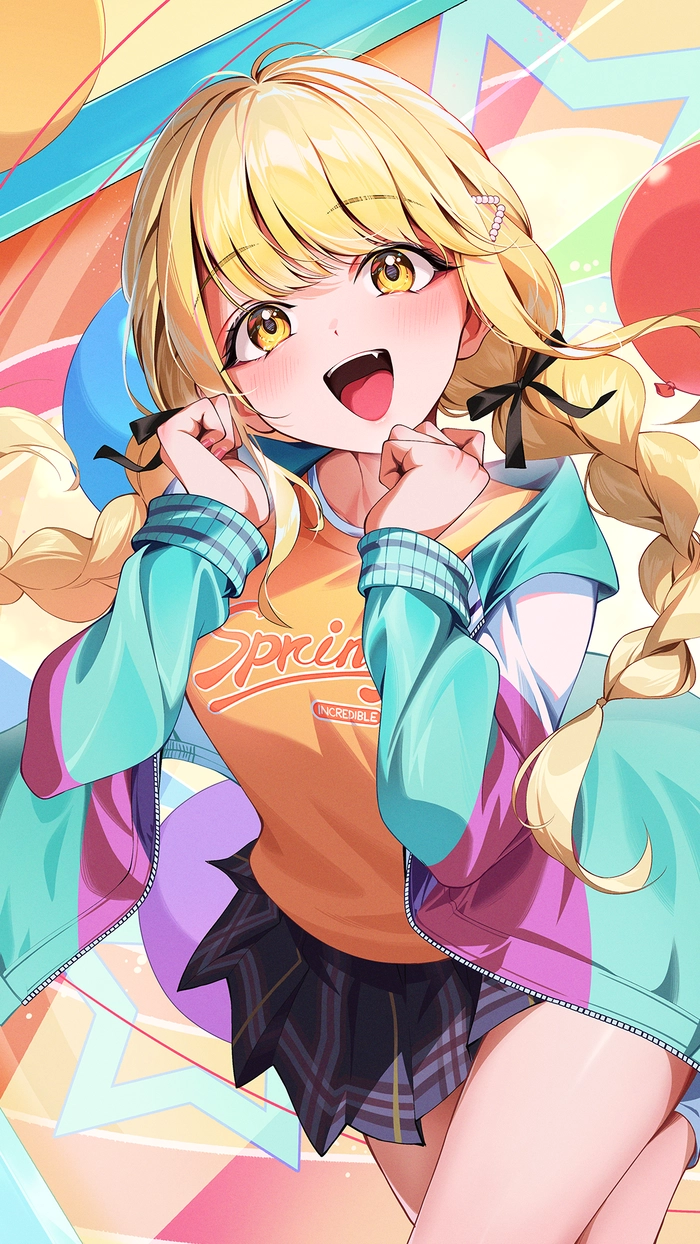 Ảnh anime nữ tóc vàng dễ thương