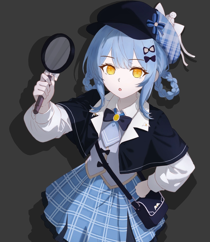 Ảnh anime nữ tóc xanh dương dễ thương