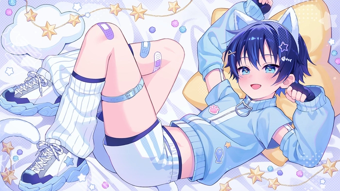 Ảnh anime tóc xanh dương nam ngầu