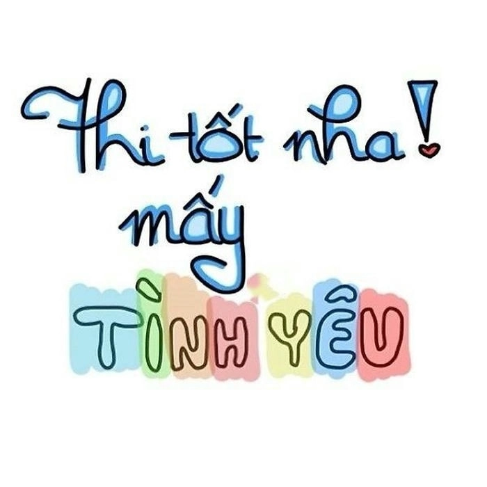 Ảnh chúc thi tốt cute đáng yêu