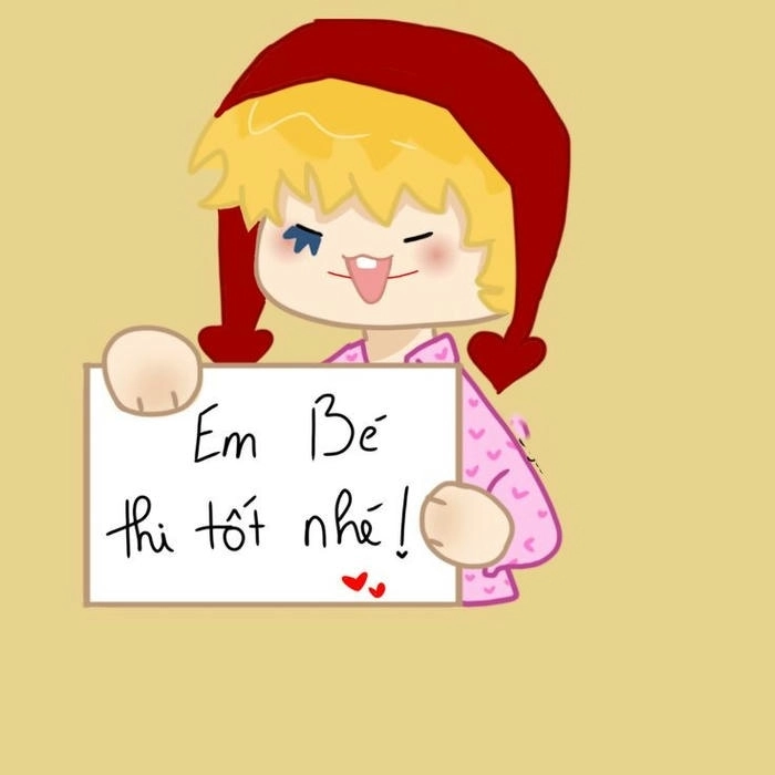 Ảnh chúc thi tốt cute động viên