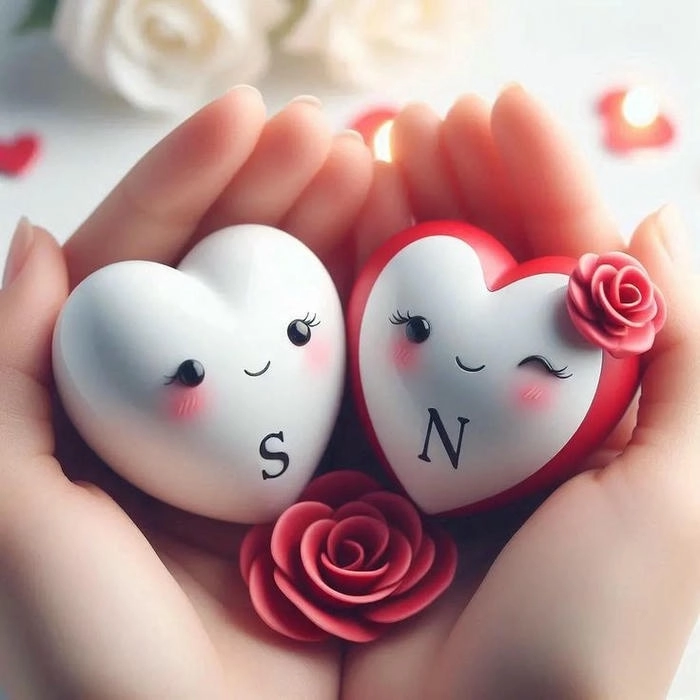 Ảnh cute có hình trái tim cực đáng yêu