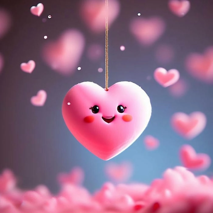 Ảnh cute hình trái tim nhẹ nhàng