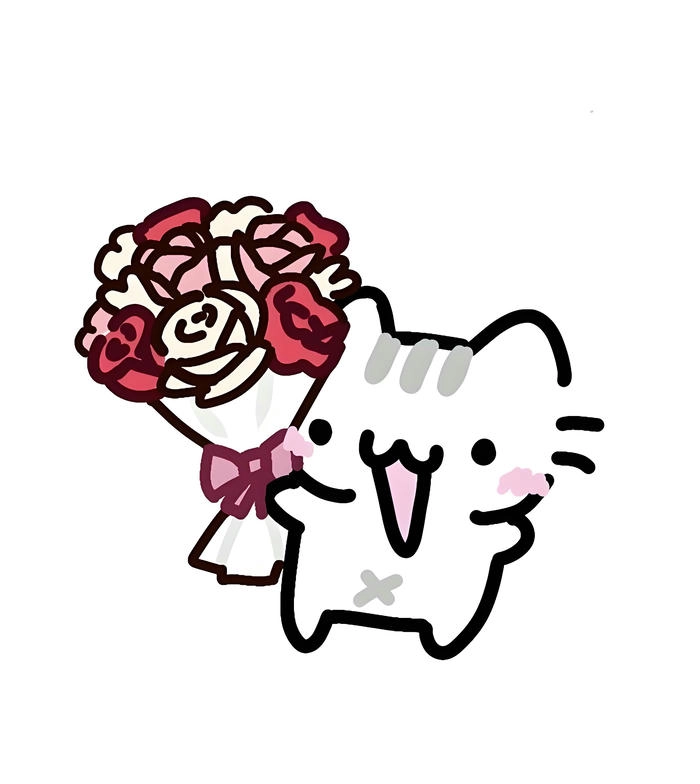 Ảnh cute tặng hoa cực xinh xắn