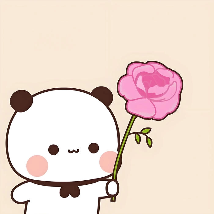 Ảnh cute tặng hoa độc đáo