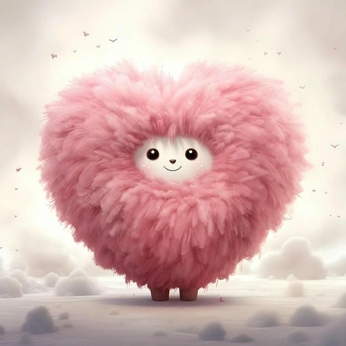 Ảnh cute trái tim nhẹ nhàng