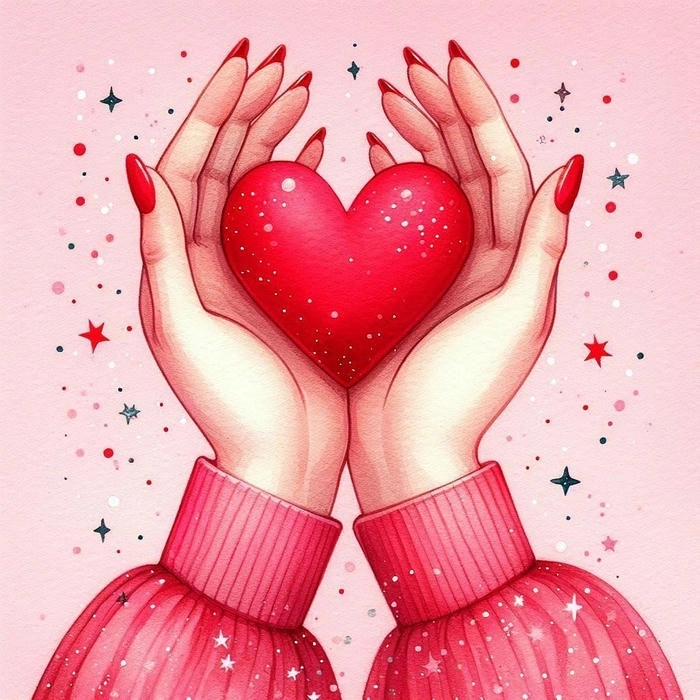 Ảnh cute trái tim rực rỡ sắc màu