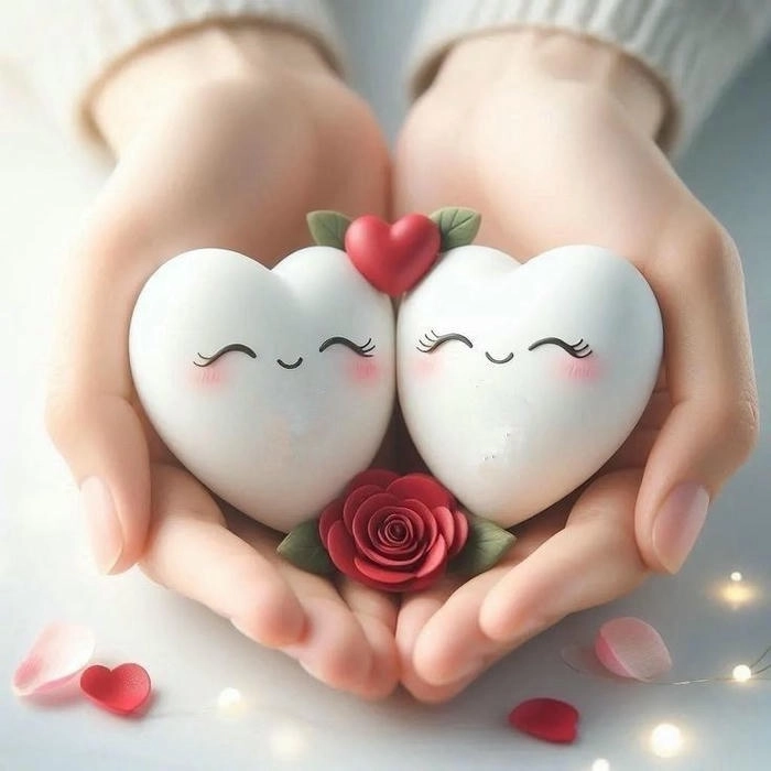 Ảnh cute trái tim tươi sáng