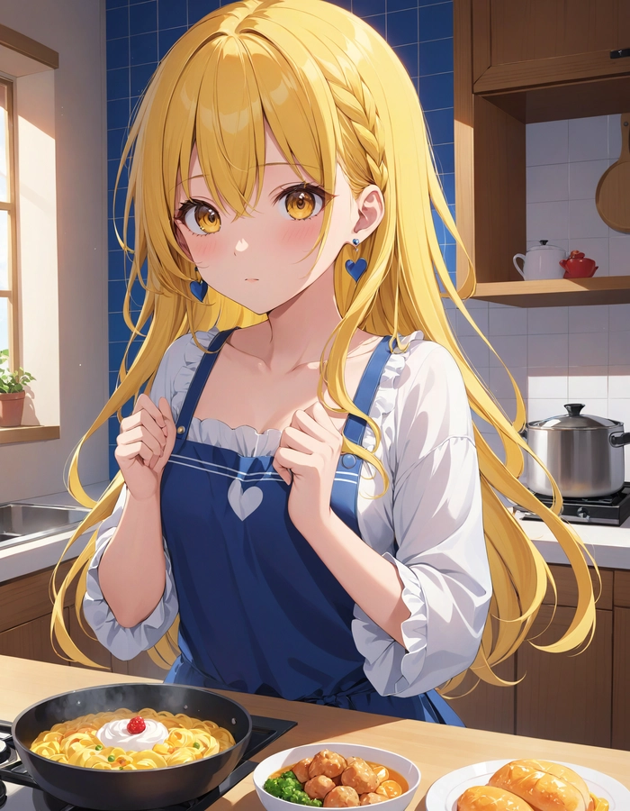 Ảnh gái anime tóc vàng cute